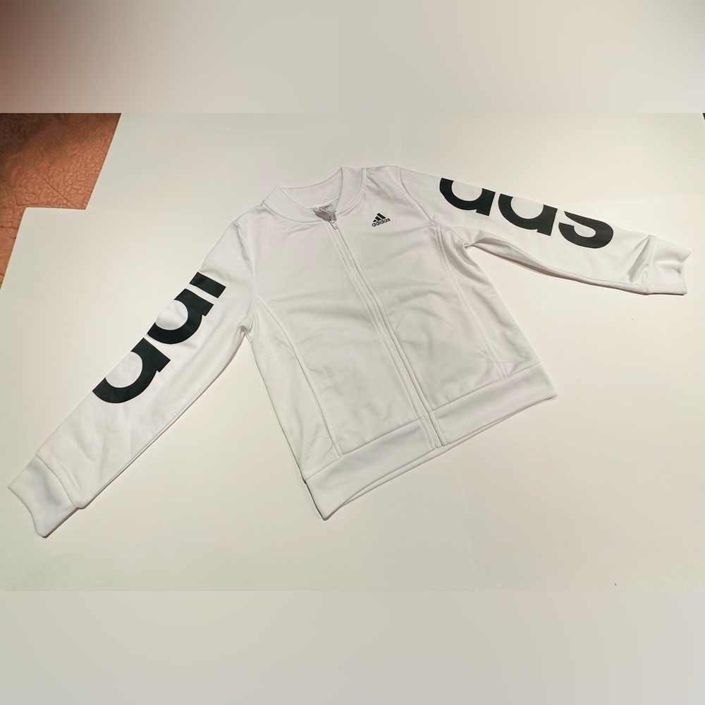 Adidas Kids White and Black Jacket